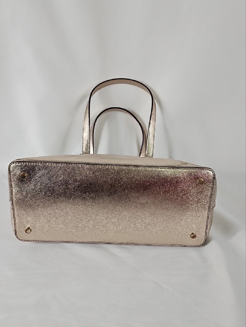 kate spade Metallic Rose Gold Dome Satchel Handbag - Picture 5 of 13